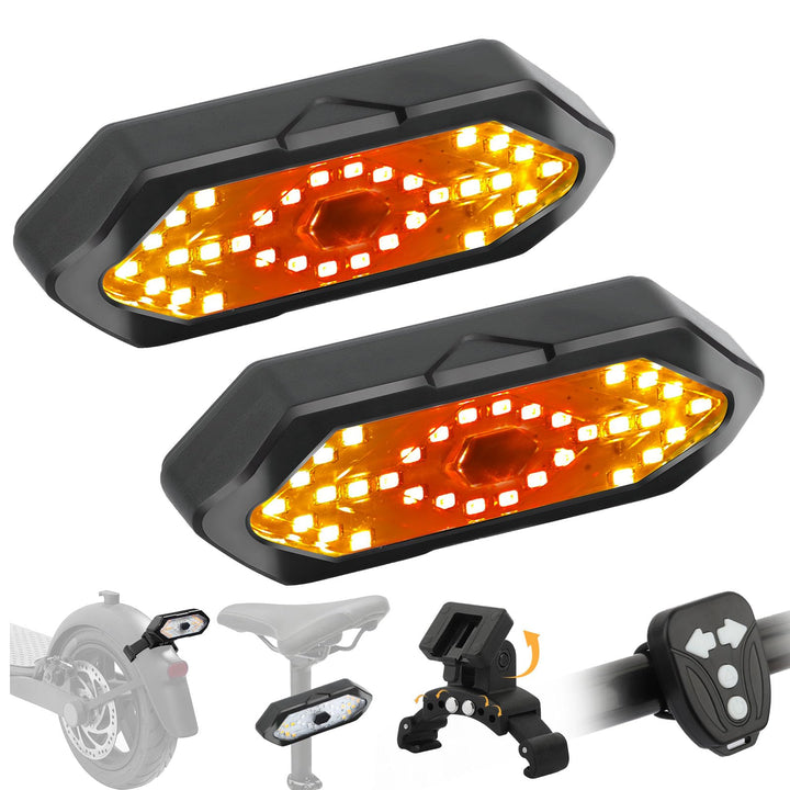 Blinker E Scooter, IPX4 USB Wiederaufladbar E Scooter Blinker mit Funkfernbedienung &amp; Automatische B