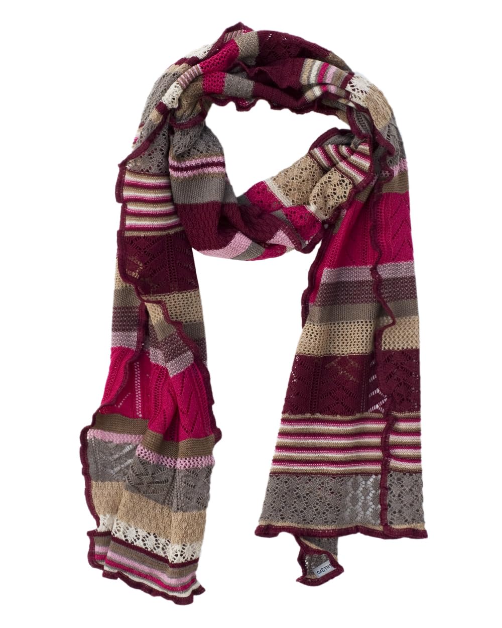 Invero, Merino Schal Manu, 100% Wolle Amarena, Amarena