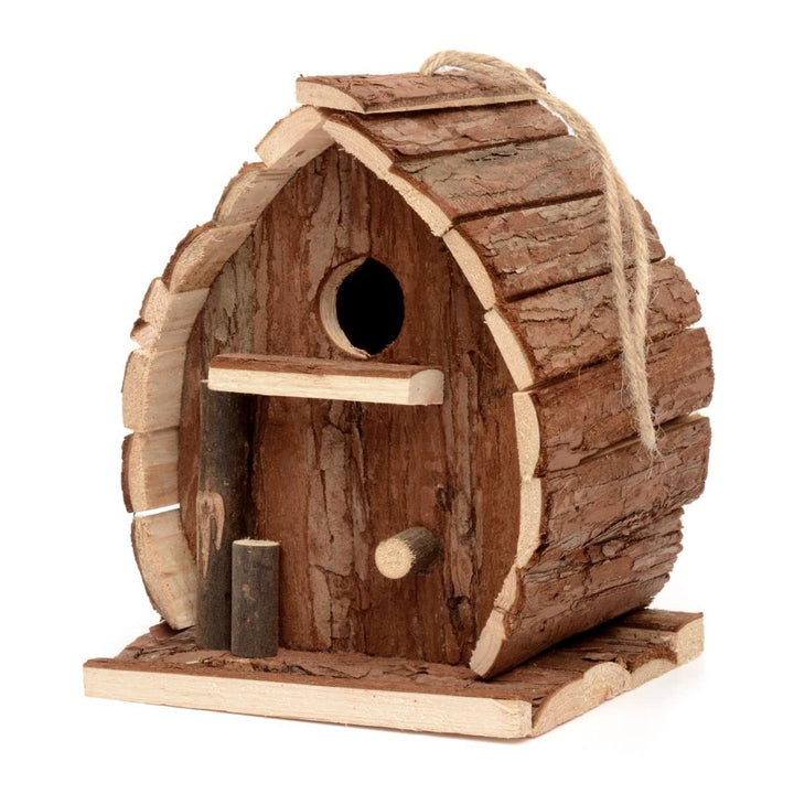 CKB LTD Nistkästen für Vögel Haus Holz Vogelhaus zum Aufhängen Hänge für Wildvögel rustikal natürlic
