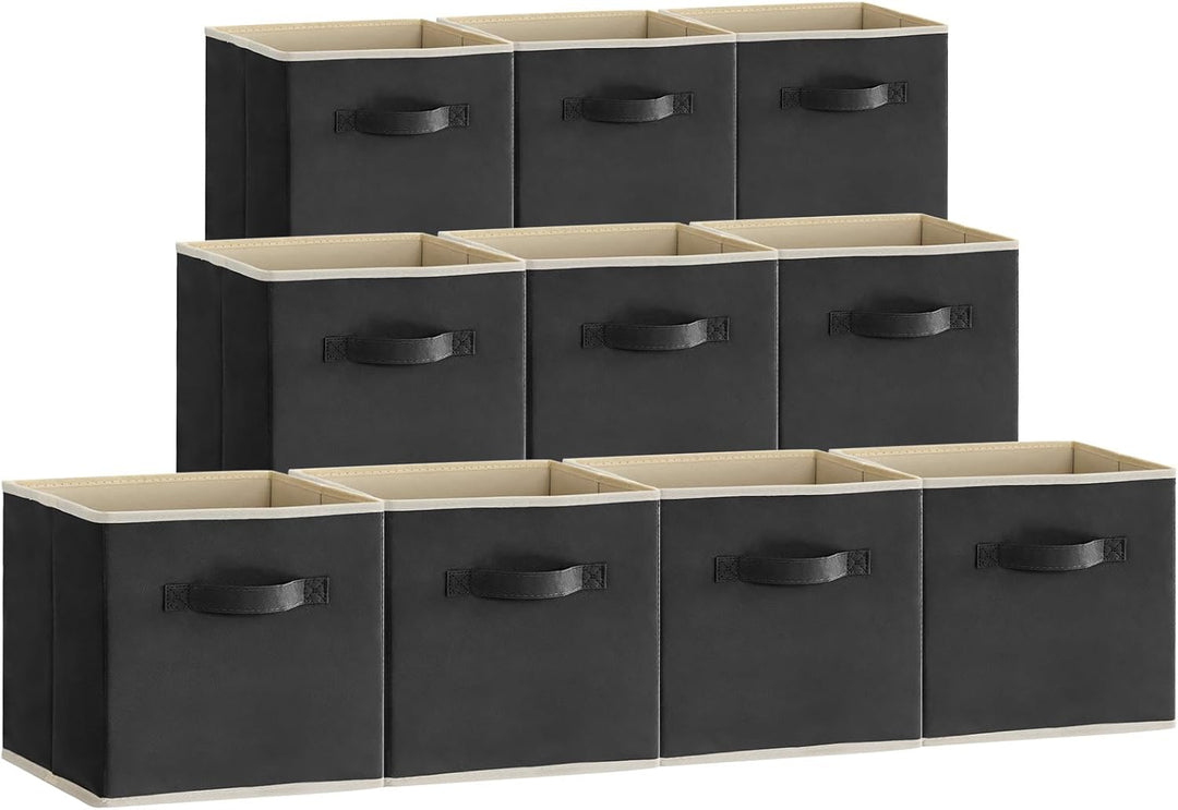 Lifewit 10 Stück Aufbewahrungsbox Stoff, Faltbare aufbewahrungsbox, 26 x 26 x 28 cm Aufbewahrung Ord