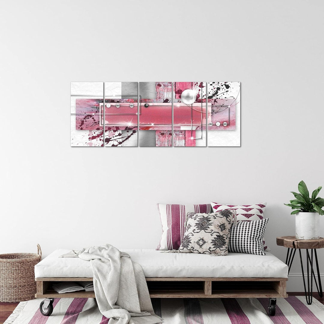 Runa Art Bild Abstrakt Wandbilder auf Vlies Leinwand 5 Teilig Wanddekoration Wohnzimmer Schlafzimmer