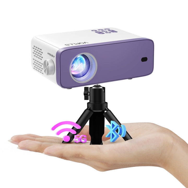 Mini Beamer, VOPLLS Mini 28000L WiFi Bluetooth Beamer Full HD 1080P Unterstützt, Tragbar Video Proje