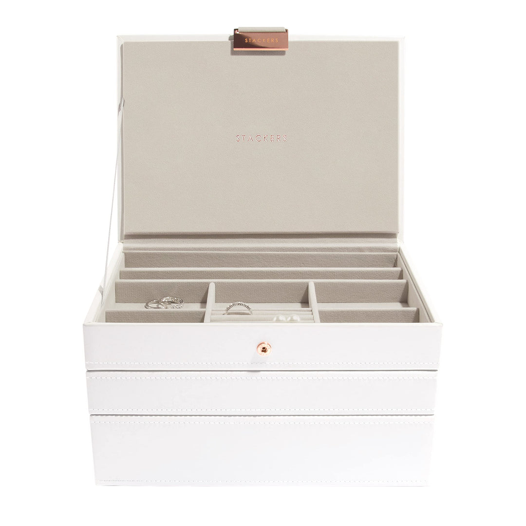 Stackers White Classic Set 3 Rose Gold