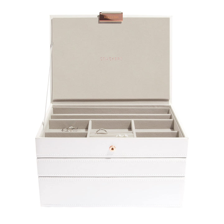 Stackers White Classic Set 3 Rose Gold