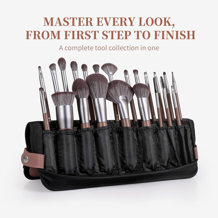 DUcare professionell pinselset makeup 22 Stück mit Luxus Kosmetiktasche, Premium Synthetik Make up P