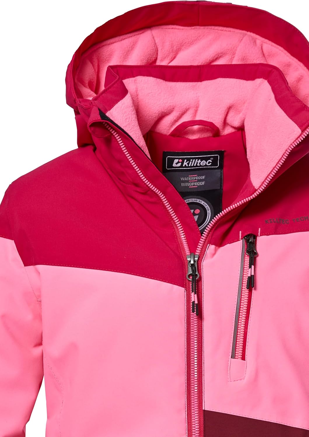 Killtec Mädchen Kow 170 Grls Jckt Funktionsjacke mit Kapuze und Schneefang/Outdoorjacke ist wasserdi