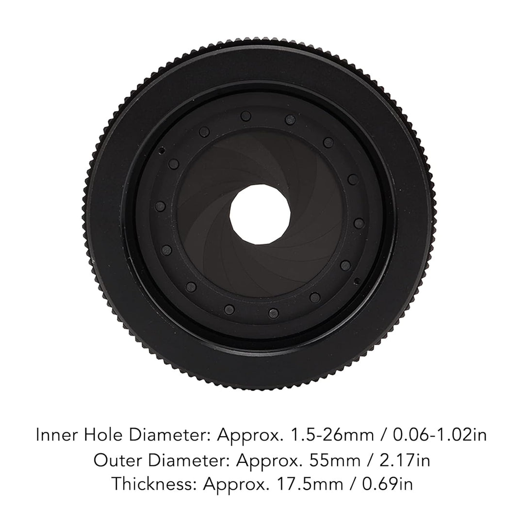 Einstellbare Irisblendenblende Mikroskop-Irisadapter, Aperture Einstellbare Linse Optische Blende, E