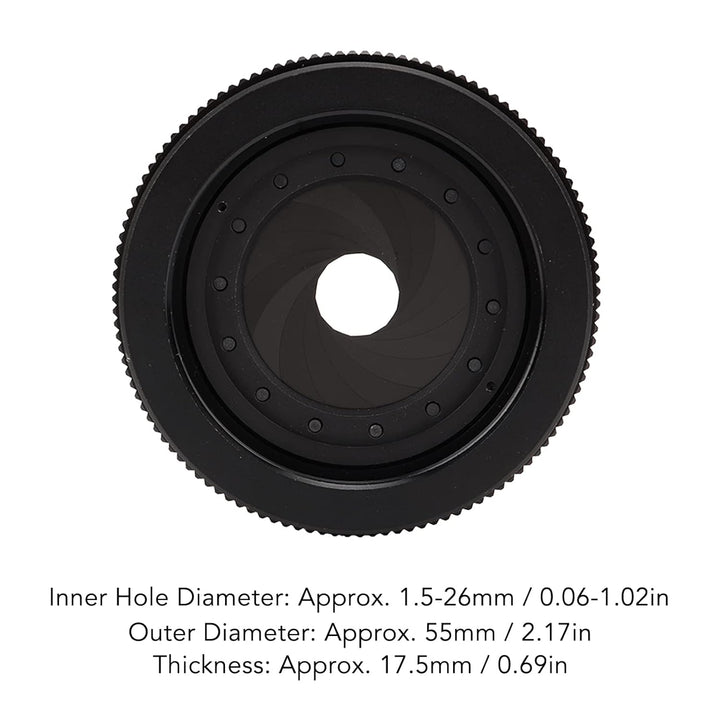 Einstellbare Irisblendenblende Mikroskop-Irisadapter, Aperture Einstellbare Linse Optische Blende, E