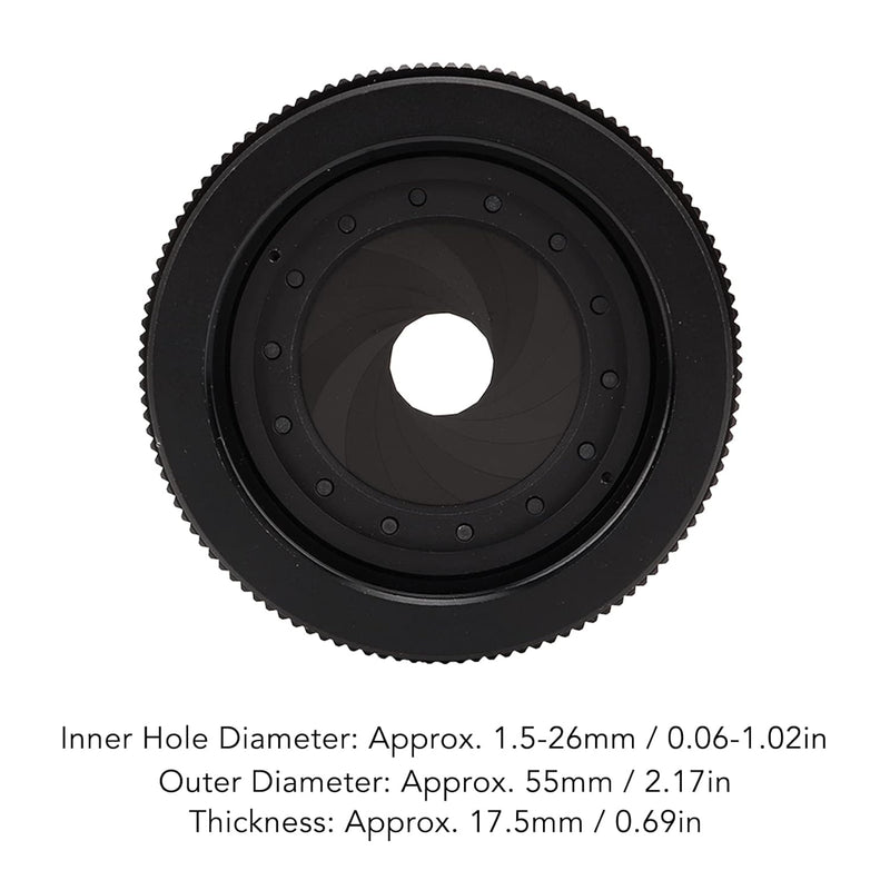 Einstellbare Irisblendenblende Mikroskop-Irisadapter, Aperture Einstellbare Linse Optische Blende, E