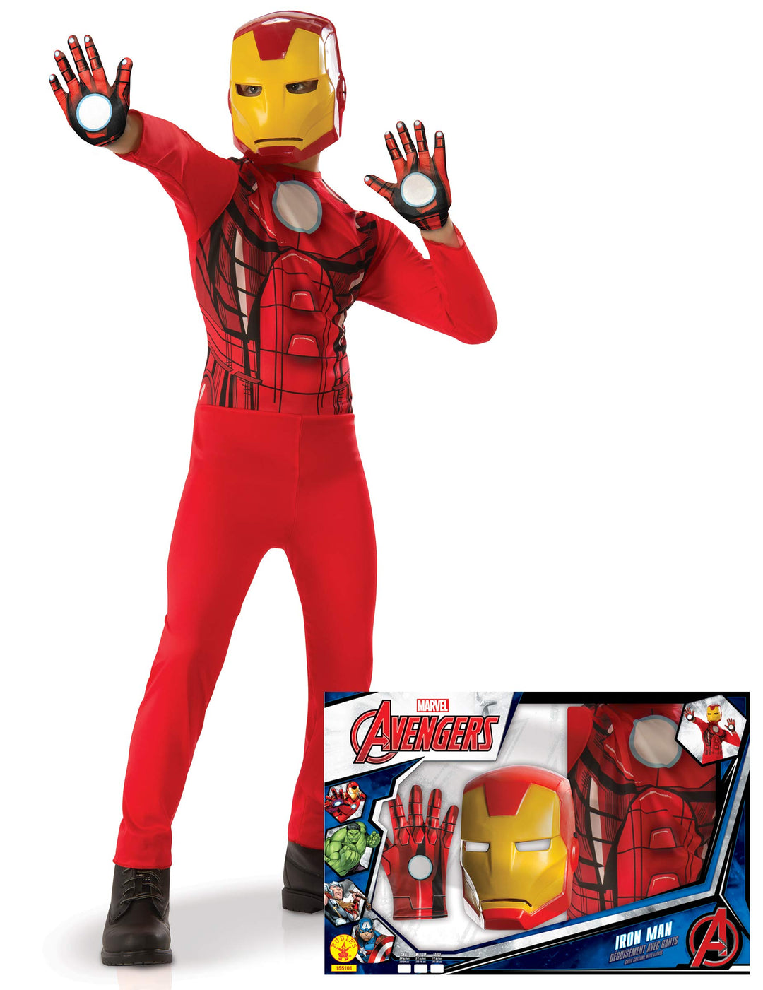 Generique - Iron Man-Kinderkostüm Marvel-Lizenz-Verkleidung rot-gelb - 116/128 (7-8 Jahre), 116/128