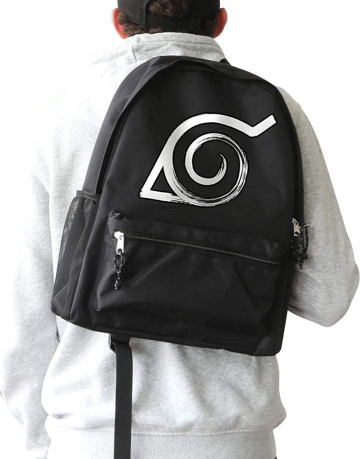 ABYSTYLE - NARUTO SHIPPUDEN – Rucksack – Konoha – Schwarz (35 x 12 x 41 cm)