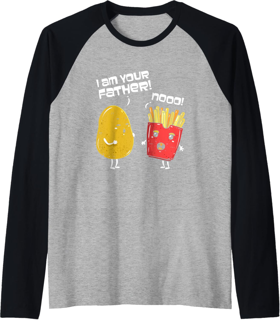 Fries Kartoffel - Vater Sohn Lustiges Pommes Raglan