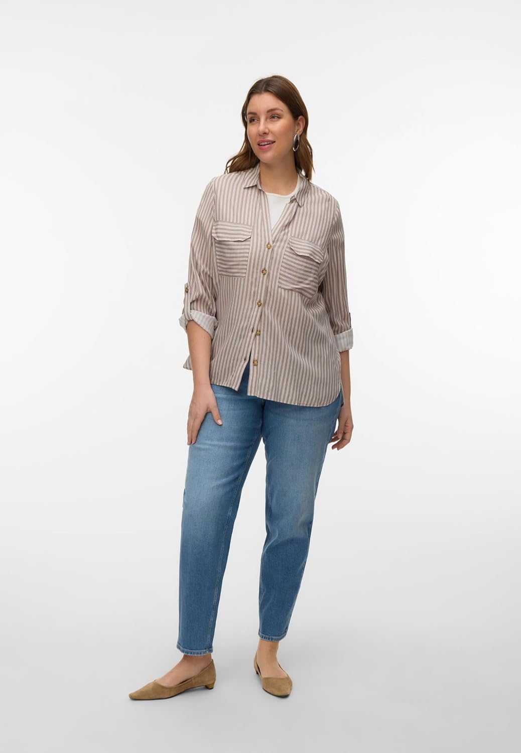 VERO MODA Female Hemd VMCBUMPY Hemd | Shirt 50 Moon Rock, 50 Moon Rock