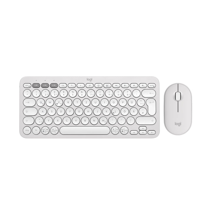 Logitech Pebble 2 Combo, kabellose Tastatur und Maus, leise und mobil, anpassbar, Logi Bolt, Bluetoo