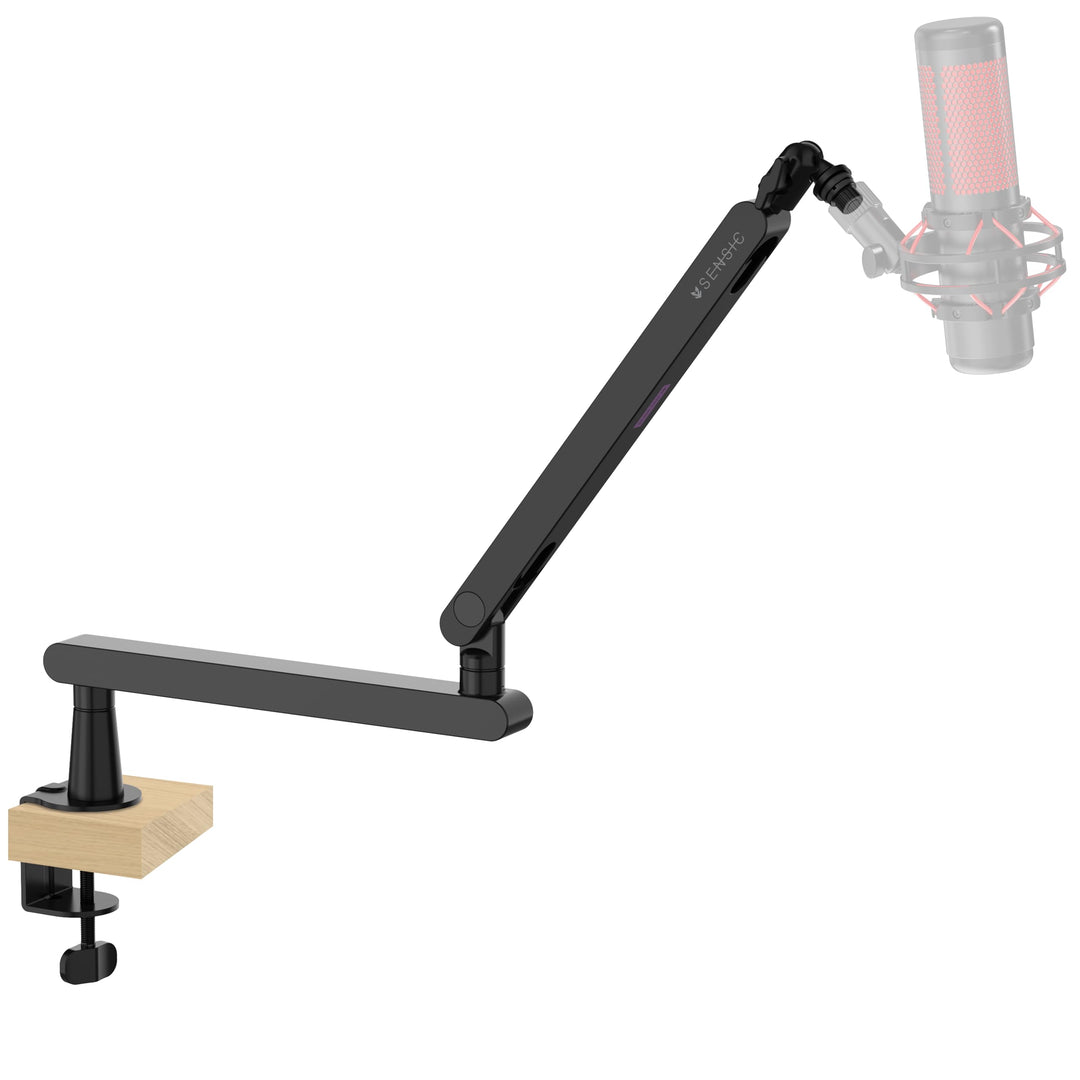 SENSIC SA-30 LP Low Profile Mikrofonständer Tisch mit 360° drehbarem Mikrofonarm, für Streaming mit
