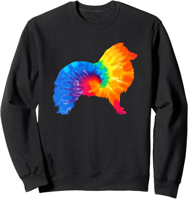 Shetland Sheepdog Sheltie Tie Dye Hund Mom Dad Pet Lover Sweatshirt