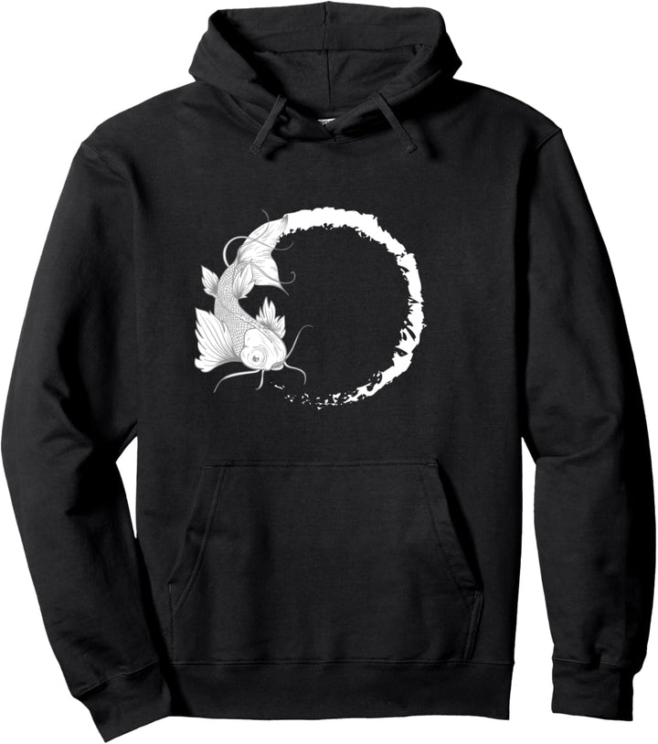 Asiatische Koi Fische Enso Japanischer Kreis Buddhisnus Pullover Hoodie