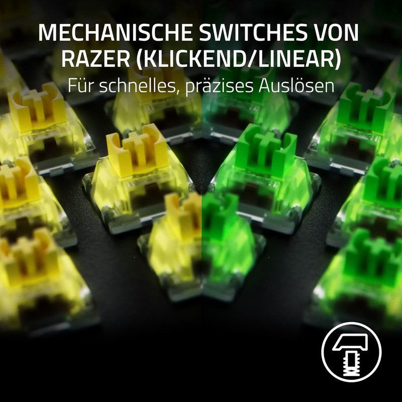 Razer BlackWidow V4 X (Green Switch) - Mechanische Gaming-Tastatur mit Razer Chroma RGB (Mechanische