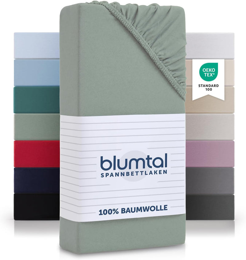 Blumtal® Basics Spannbettlaken 80x160-180 cm Jersey - Bettlaken 80x160 Kinder aus 100% Baumwolle - O