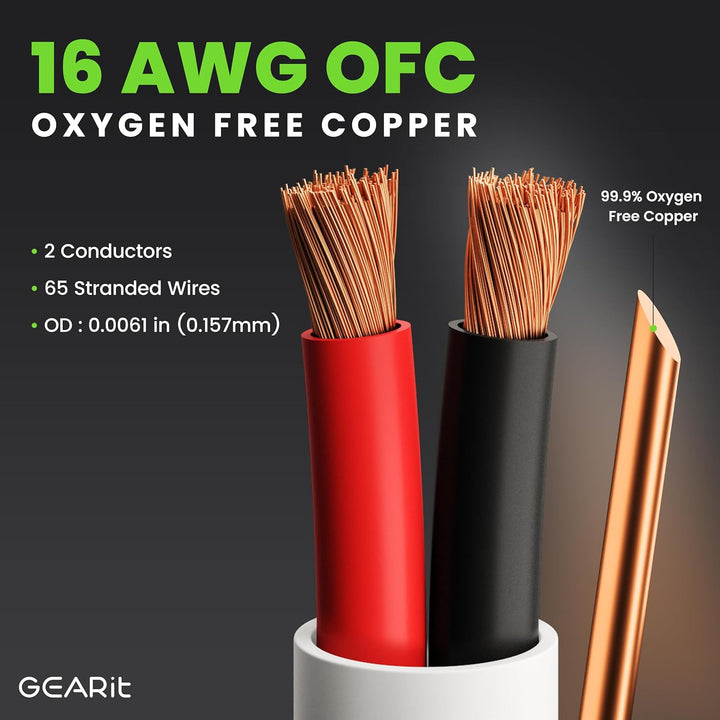 CL2 OFC Lautsprecherkabel, GearIT Pro Serie 100' 16 AWG, 100' 16 AWG