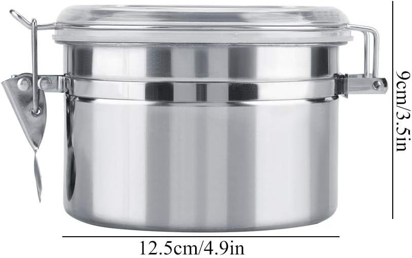Tnfeeon Luftdichte Kaffeekanister Edelstahlbehälter 800ml mit原厂配件 für Küche Lagerung Tee Zucker Kaff