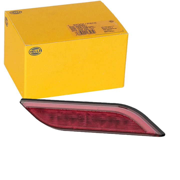 HELLA - Nebelschlussleuchte - Shapeline Style Slim - LED - 24/12V - geklebt - Lichtscheibenfarbe: ro