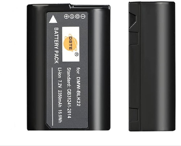 DSTE 2PCS DMW-BLK22 Wiederaufladbarer Li-Ionen Akku Kompatibel mit Panasonic Lumix S5 DC-S5K DC-S5GK