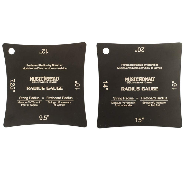 MusicNomad MN603 Precision Fretboard and String Radius Gauge Tool - 2 pc. Set