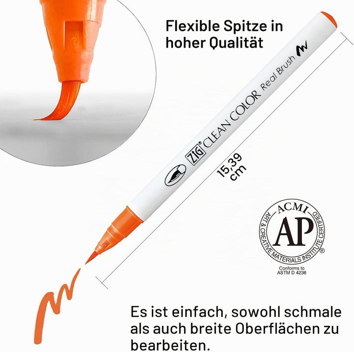 Kuretake Zig Clean Color Real Brush (36 Colors) 36 Stück (1er Pack), 36 Stück (1er Pack)