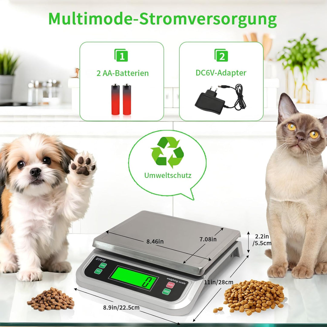 Küchenwaage Digital, 40KG Küchenwaage mit PCS zählen und Tara Funktion Küchen waage mit 6 Masseinhei