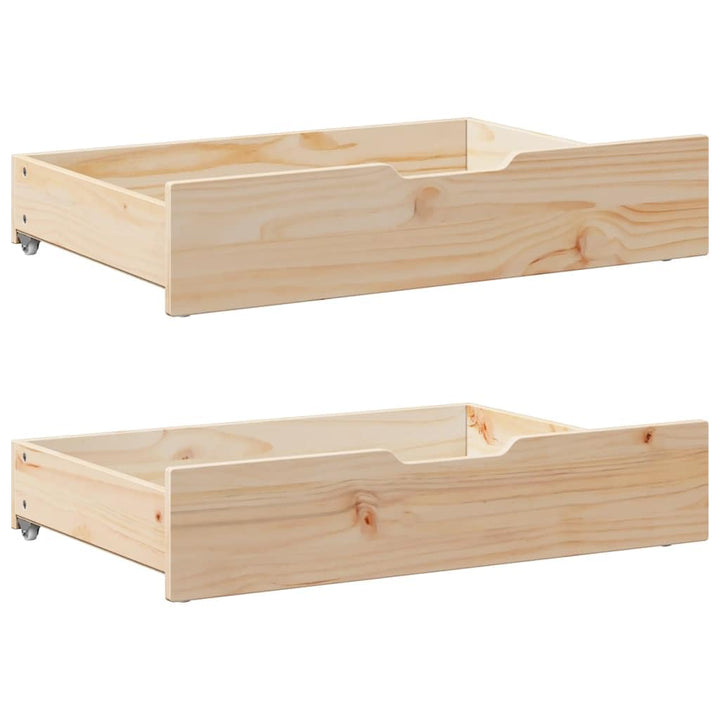 vidaXL Bettschubladen 2 Stk., Bettkasten Holz Aufbewahrung mit Rollen, Bett Schublade Bettauszug, Be