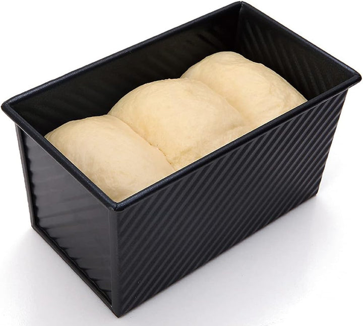 CANDeal Für 450g Teig Toast Brot Backform Gebäck Kuchen Brotbackform Mold Backform mit Deckel(Schwar