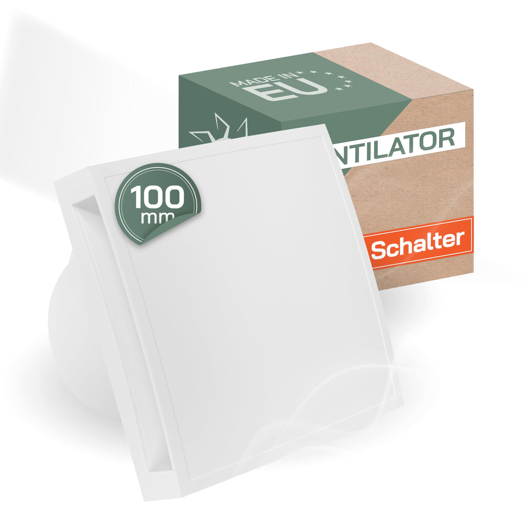 Vent Systems Badlüfter 100mm – Wasserdichter Badventilator mit Timer und Lichtschalter-Aktivierung –