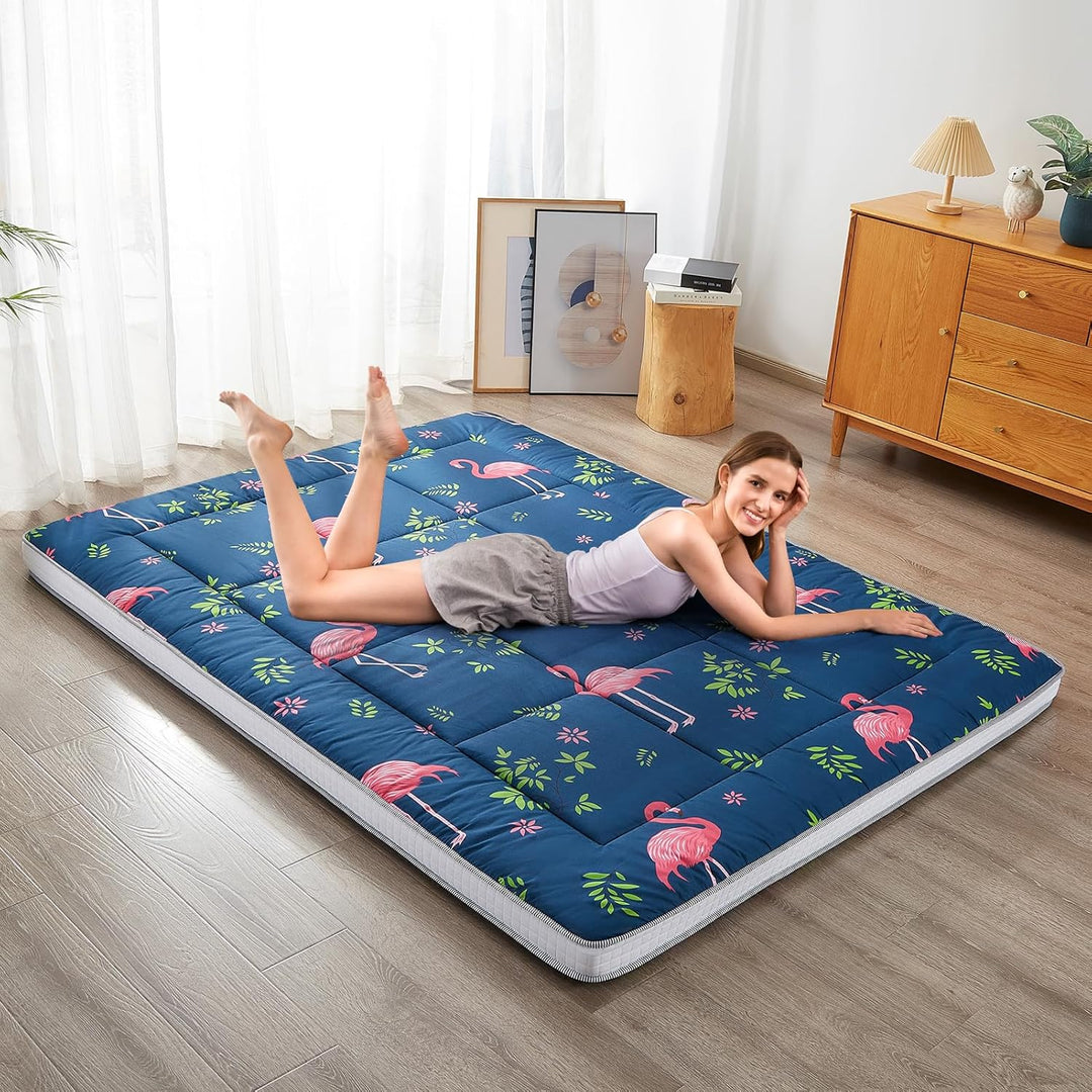MAXYOYO Futon Matratze, Gepolsterte Japanische Bodenmatratze Gesteppte Bett Matratzenauflage, Extra