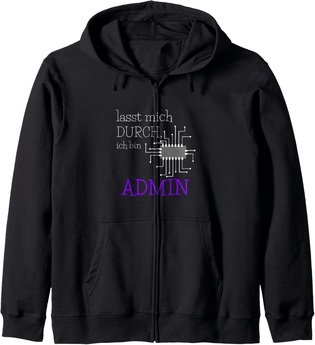 IT Administrator Admin Informatiker CPU Prozessor Chip Kapuzenjacke