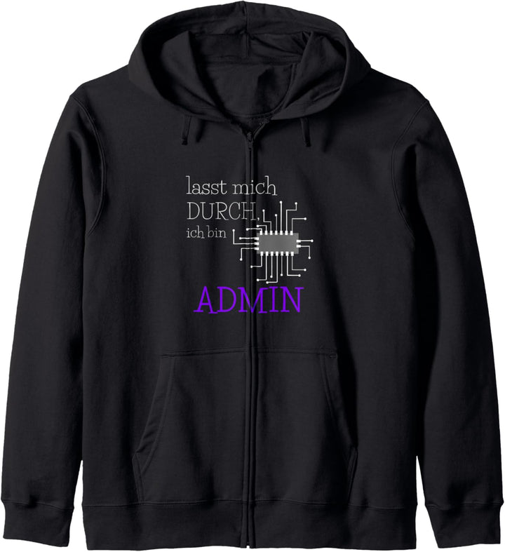 IT Administrator Admin Informatiker CPU Prozessor Chip Kapuzenjacke