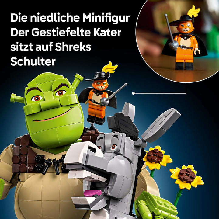 LEGO Shrek: Shrek, Esel und Der Gestiefelte Kater - Film Modellbau für Erwachsene - Ausstellungsset