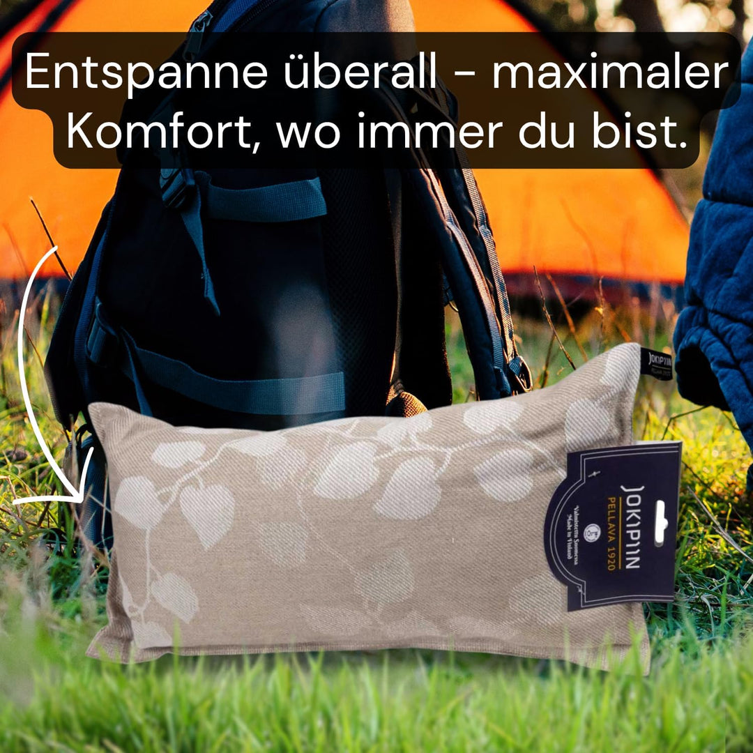 Jokipiin Premium Saunakissen 40 x 22 cm | 100% Made in Finland | ReisekissenLeinen Baumwolle