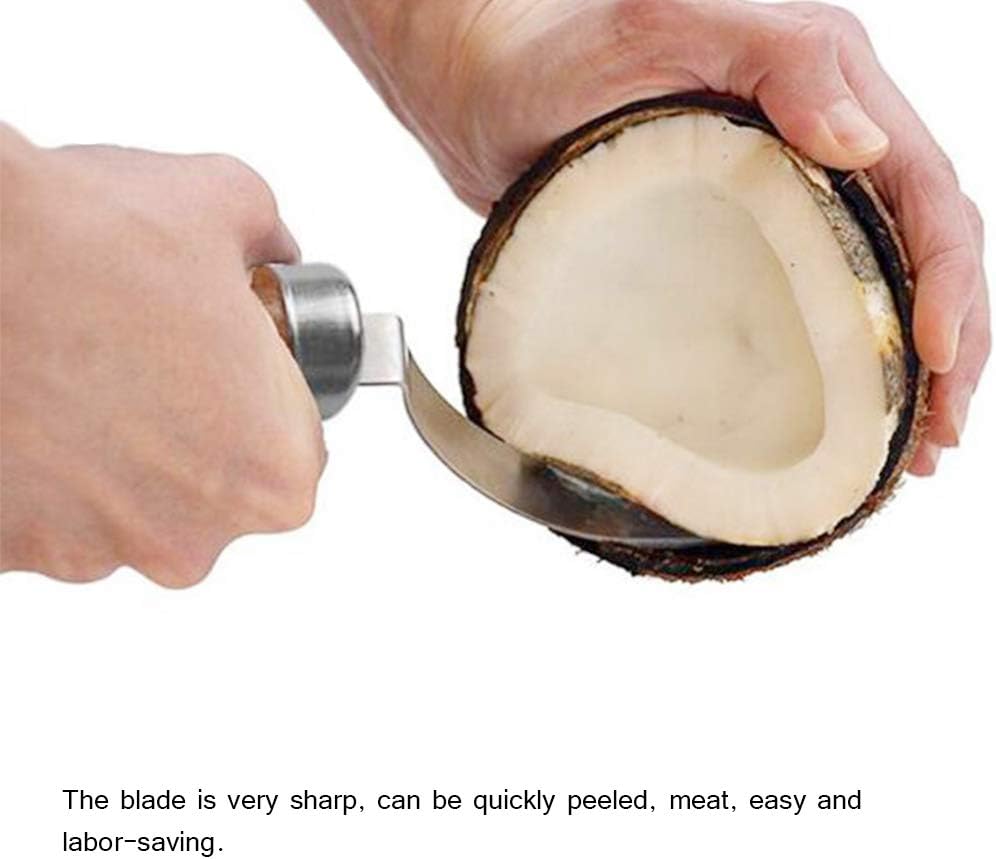 Stainless Steel Coconut Opener Knife Shell Opener Fruit Vegetable Meat Extractor Kitchen Tools