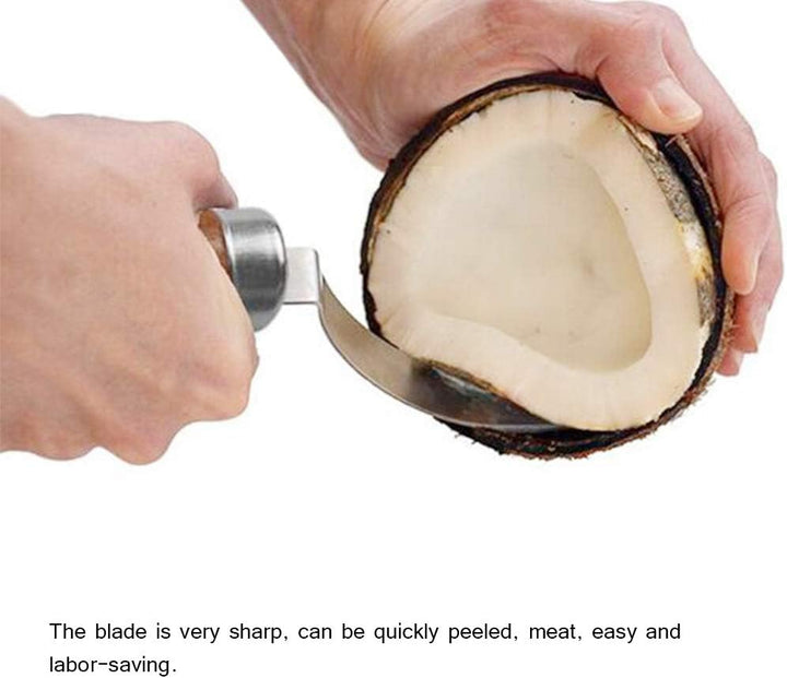 Stainless Steel Coconut Opener Knife Shell Opener Fruit Vegetable Meat Extractor Kitchen Tools