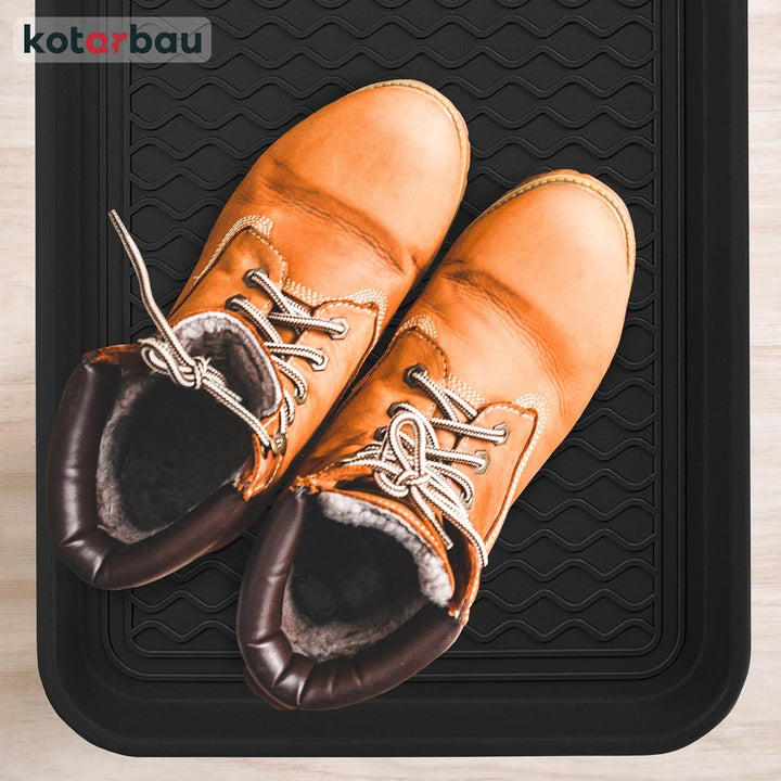 KOTARBAU® Schuhabtropfschale - 38 x 76 cm - Abtropfmatte für nasse Schuhe - Schuhablage für Herbst &amp;