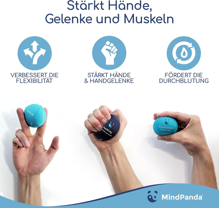 MindPanda Geist & Körper Gel-Stressball für Erwachsene – Handtherapie Anti Stress Bälle Quetschbälle