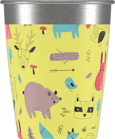 SIGG Kinderbecher Set (4 x 0.35 L), Trinkbecher für Kinder in 4 bunten Designs für Jungen und Mädche