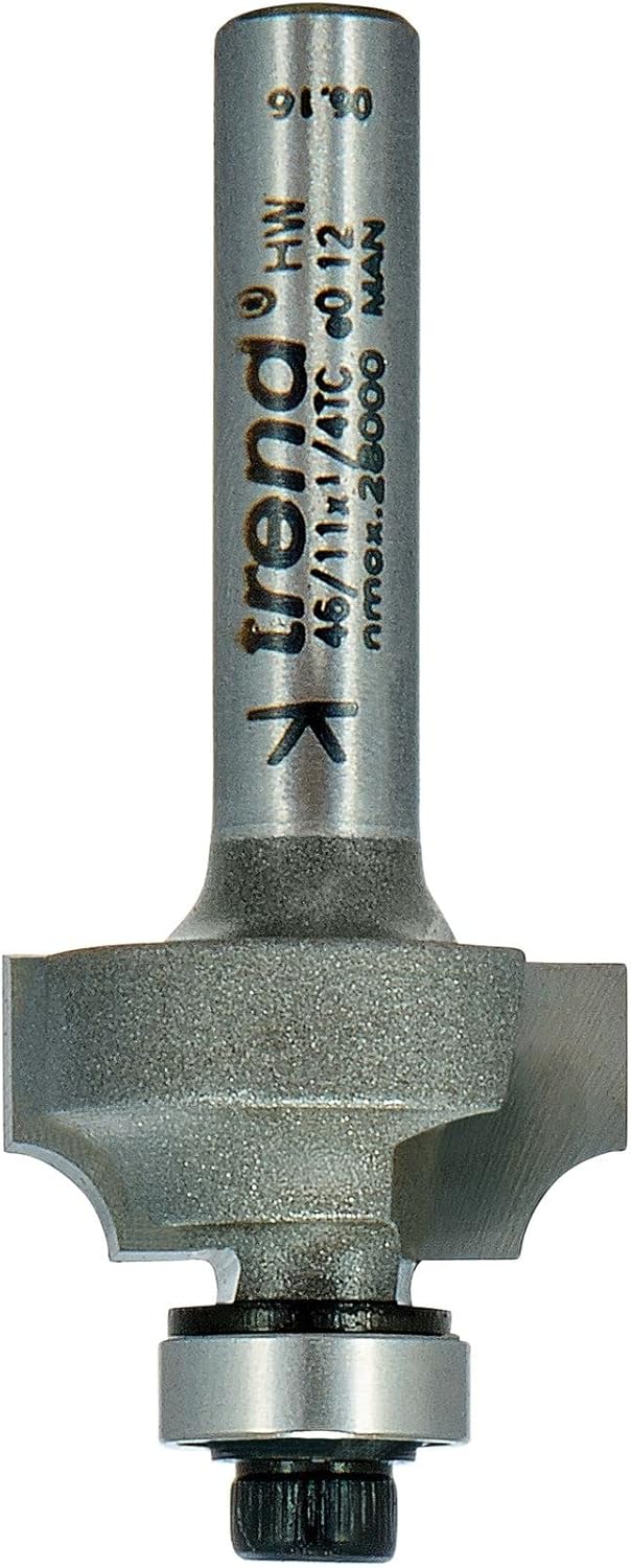 Trend - Bearing geführte ovolo cutter 3,2mm Radius - 46/11X1/4TC B/Guide OVOLO 3,2 mm RAD 257073, B/