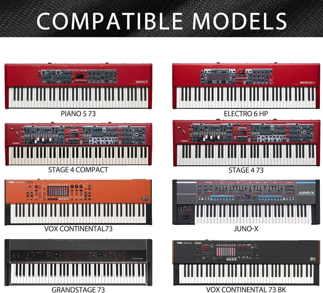 Musiin Tastatur-Staubschutz mit 73 Tasten, kompatibel mit KORG KRONOS 3 61Keys, VOX Continental 73 B