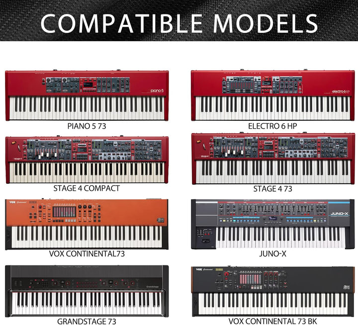 Musiin Tastatur-Staubschutz mit 73 Tasten, kompatibel mit KORG KRONOS 3 61Keys, VOX Continental 73 B
