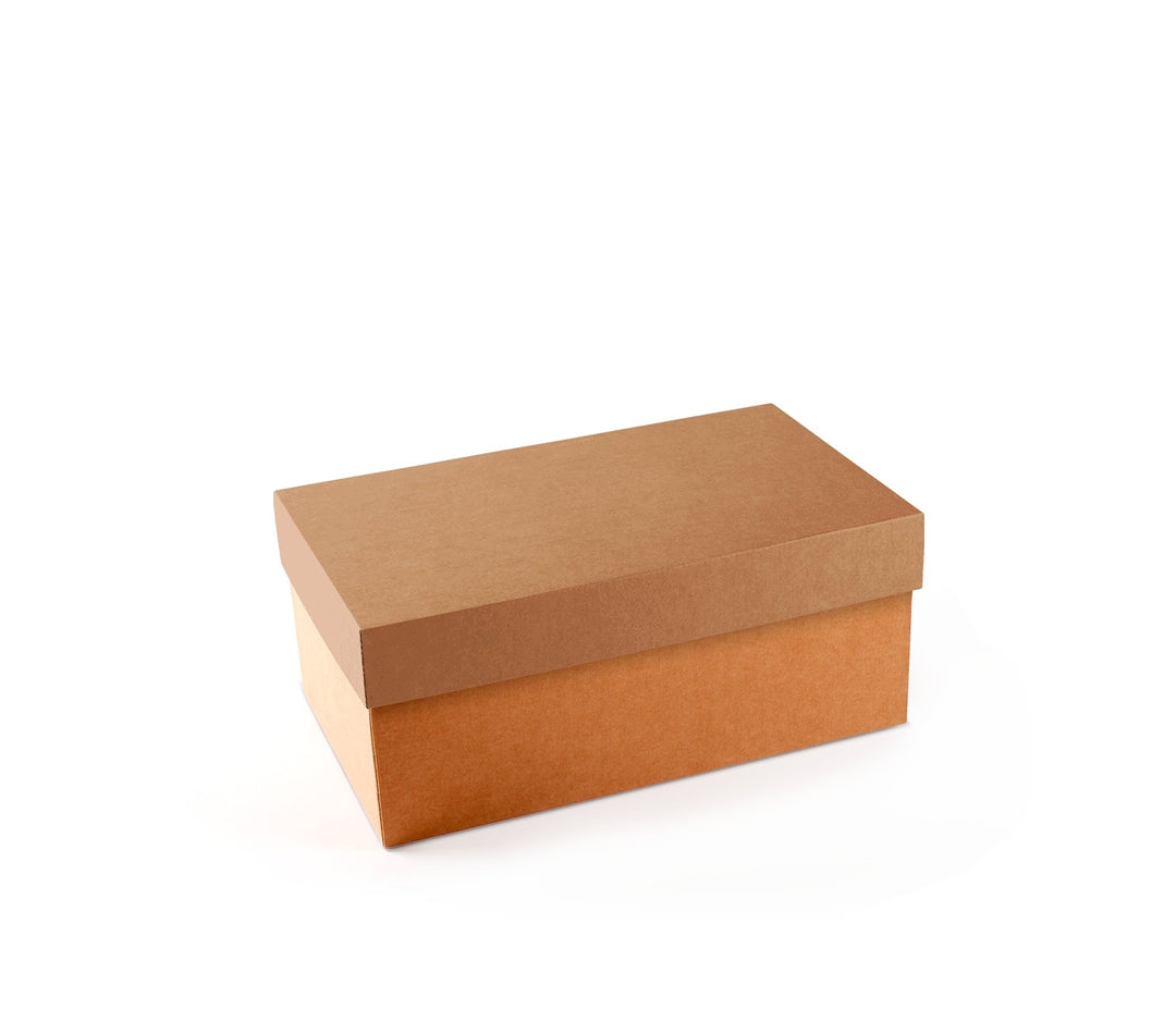 Schuhkarton in Kraft Farbe von hoher Qualität, ideal für Geschäfte und um Ihre Schuhe zu Hause in Or