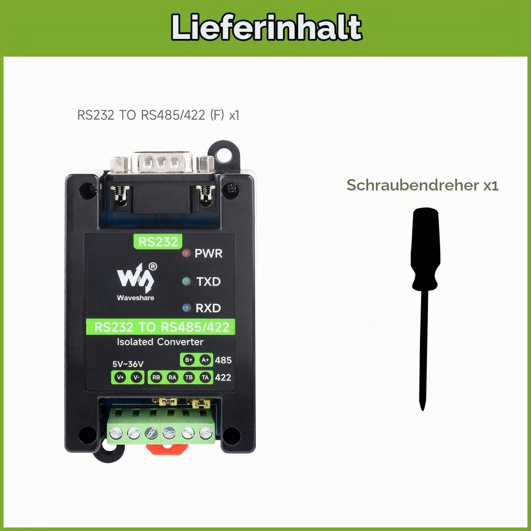 Waveshare RS232 To RS485/422 Active Digital Isolated Converter Onboard Original SP3232EEN&amp;SP485EEN C