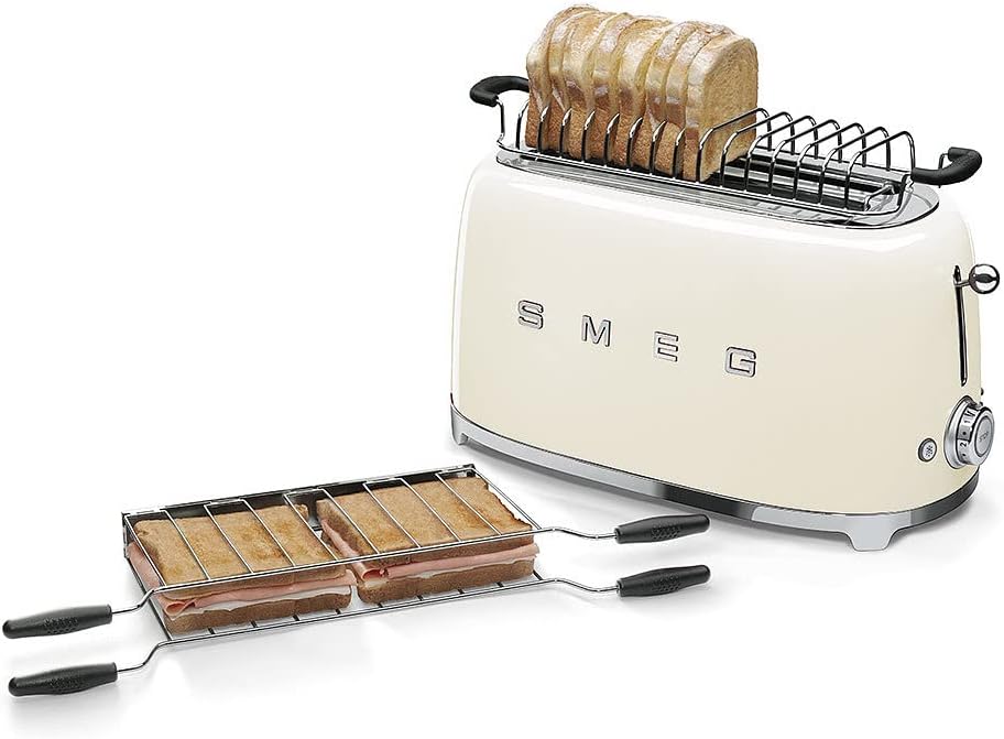 SMEG Brötchen-Röstaufsatz TSBW02, Chrome/schwarz