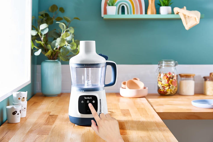 Tefal HB55W4 Yummy Gourmet Babynahrungszubereiter | inkl. Stabmixer, Spatel, Messbecher, 2x Keramikv